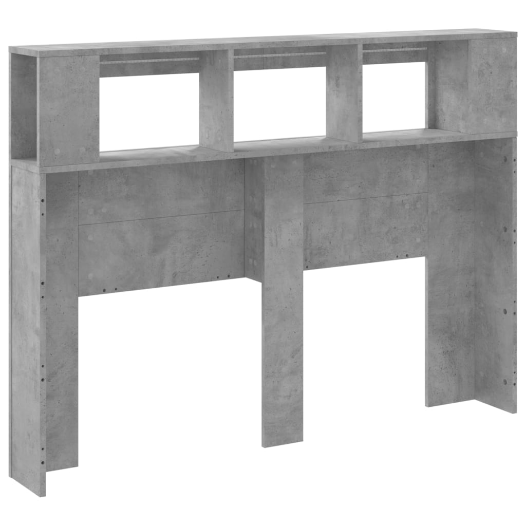 Tête de lit à LED gris béton 140x18,5x103,5cm bois d'ingénierie - XIOS