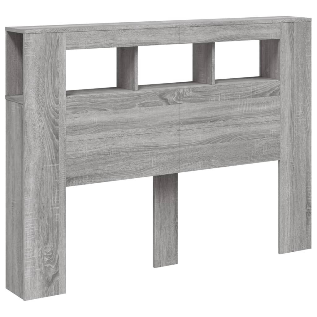 Tête de lit à LED sonoma gris 140x18,5x103,5 cm bois ingénierie - XIOS