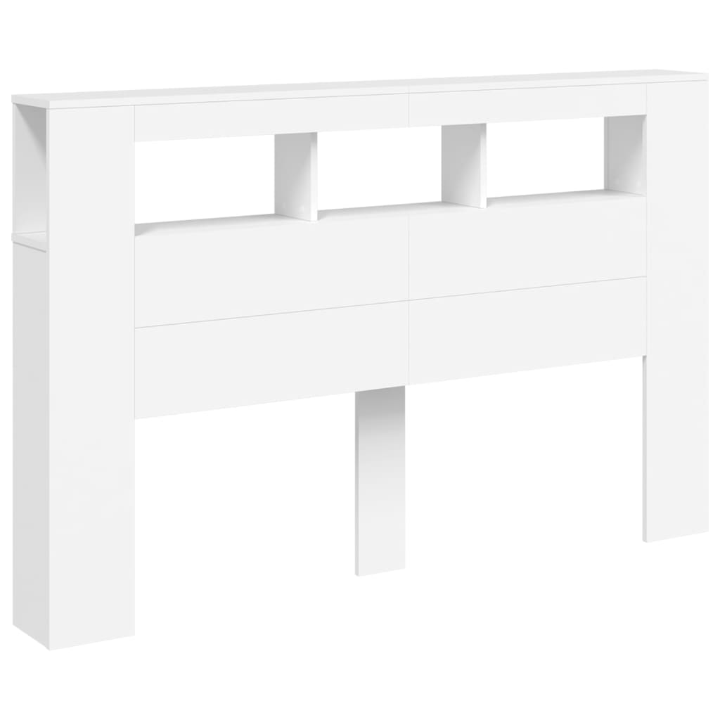 Tête de lit à LED blanc 160x18,5x103,5 cm bois d'ingénierie - XIOS