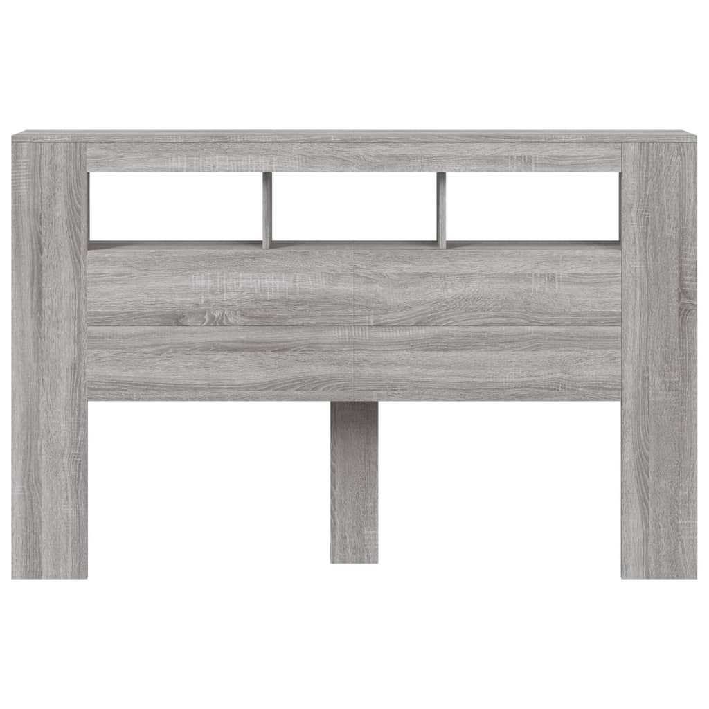 Tête de lit à LED sonoma gris 160x18,5x103,5 cm bois ingénierie - XIOS