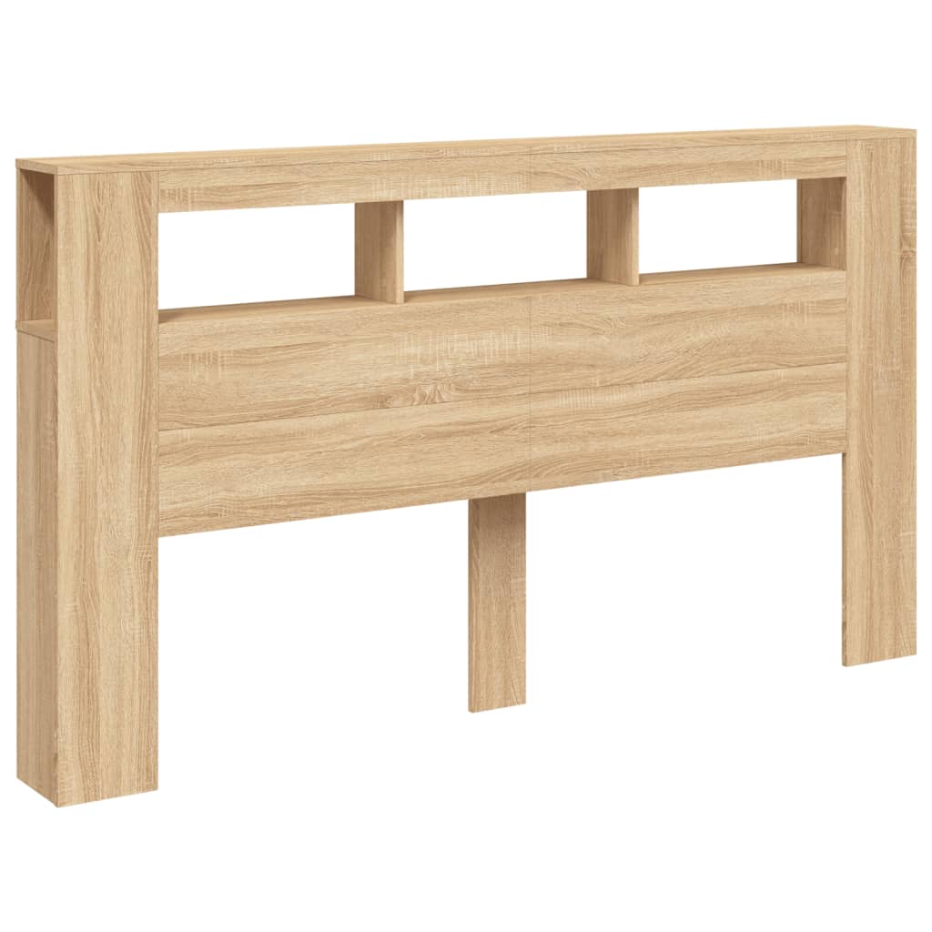 Tête de lit à LED chêne sonoma 180x18,5x103,5cm bois ingénierie - XIOS