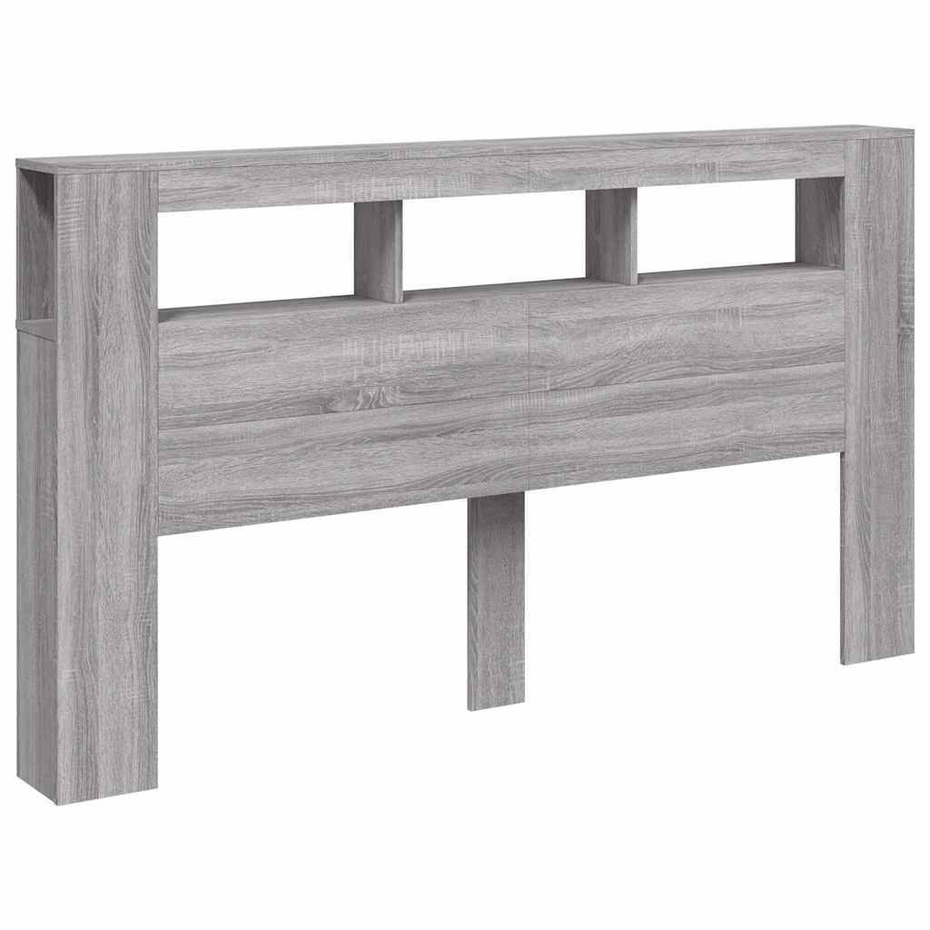 Tête de lit à LED sonoma gris 180x18,5x103,5 cm bois ingénierie - XIOS
