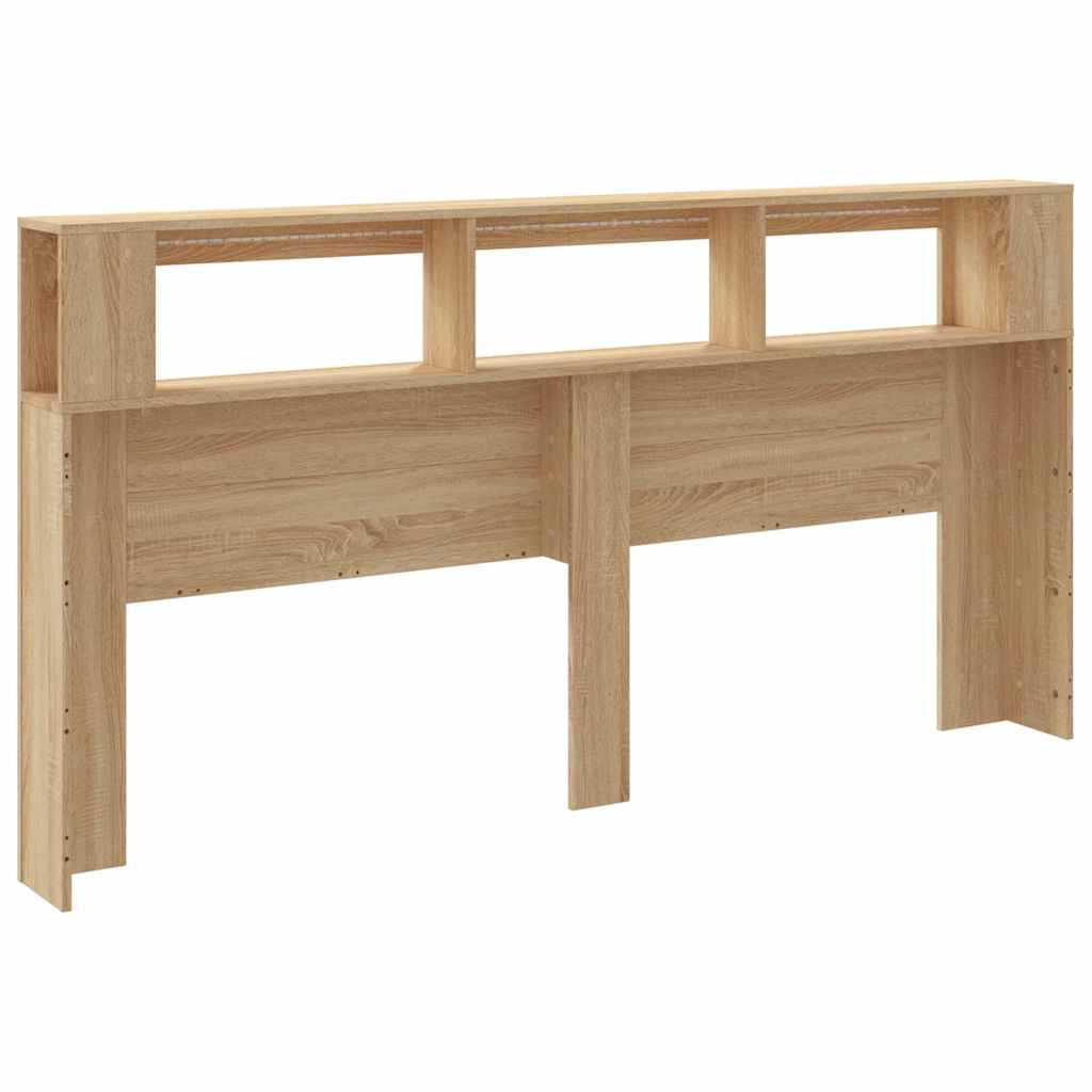 Tête de lit à LED chêne sonoma 200x18,5x103,5cm bois ingénierie - XIOS