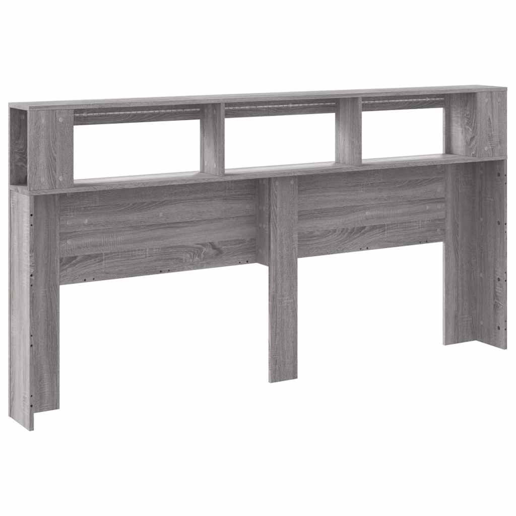 Tête de lit à LED sonoma gris 200x18,5x103,5 cm bois ingénierie - XIOS