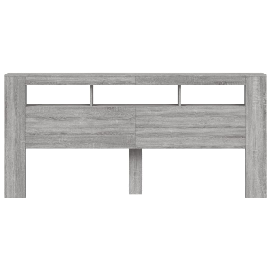 Tête de lit à LED sonoma gris 220x18,5x103,5 cm bois ingénierie - XIOS