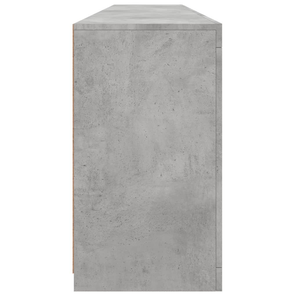 Buffet avec lumières LED gris béton 202x37x67 cm - XIOS