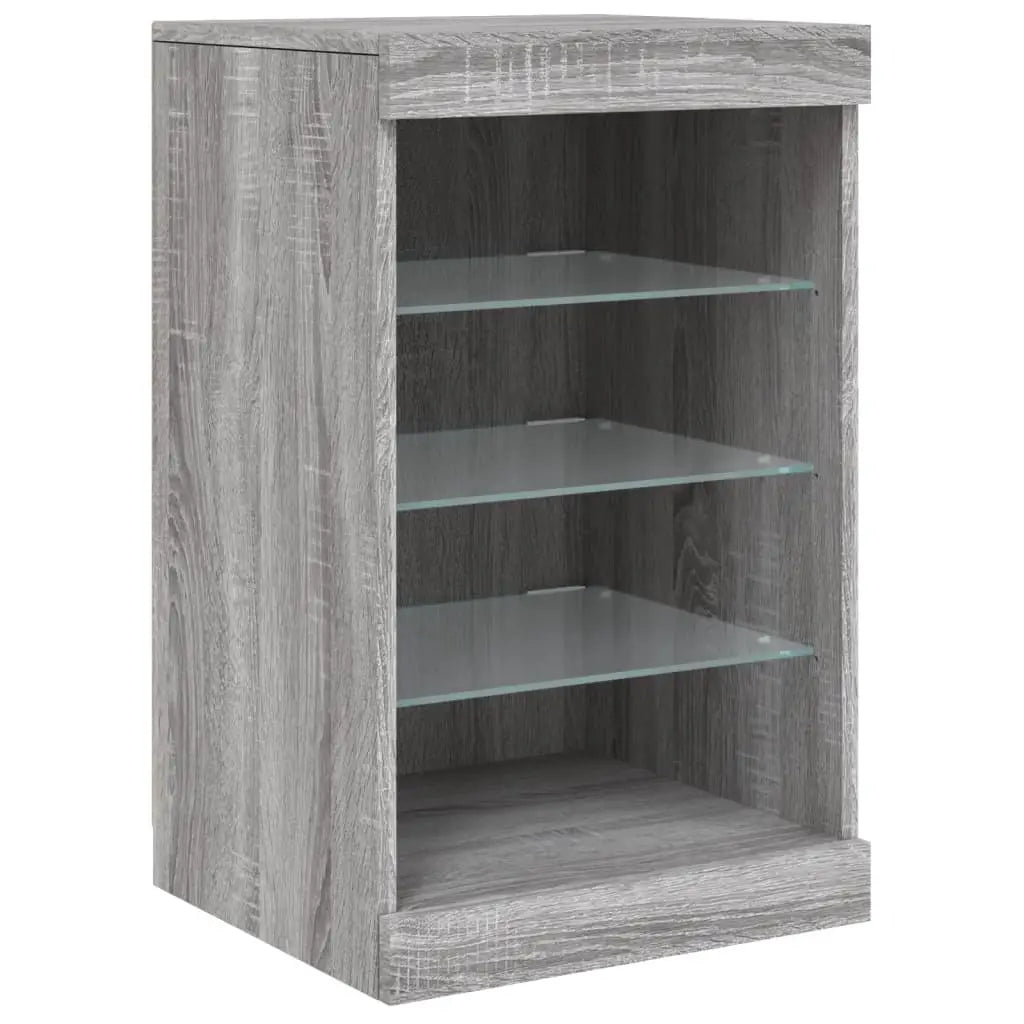 Buffet avec lumières LED sonoma gris 283x37x67 cm - XIOS