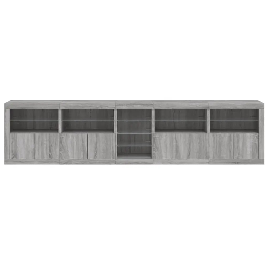 Buffet avec lumières LED sonoma gris 283x37x67 cm - XIOS