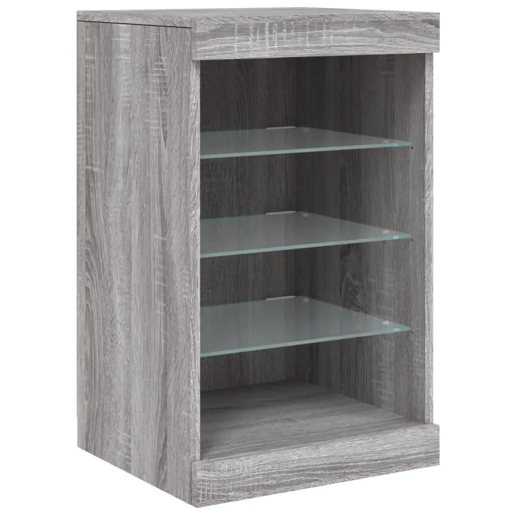 Buffet avec lumières LED sonoma gris 162x37x67 cm - XIOS