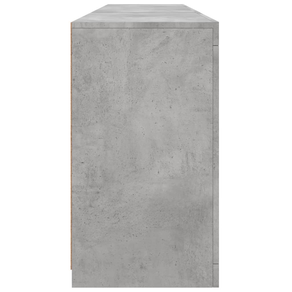 Buffet avec lumières LED gris béton 181,5x37x67 cm - XIOS