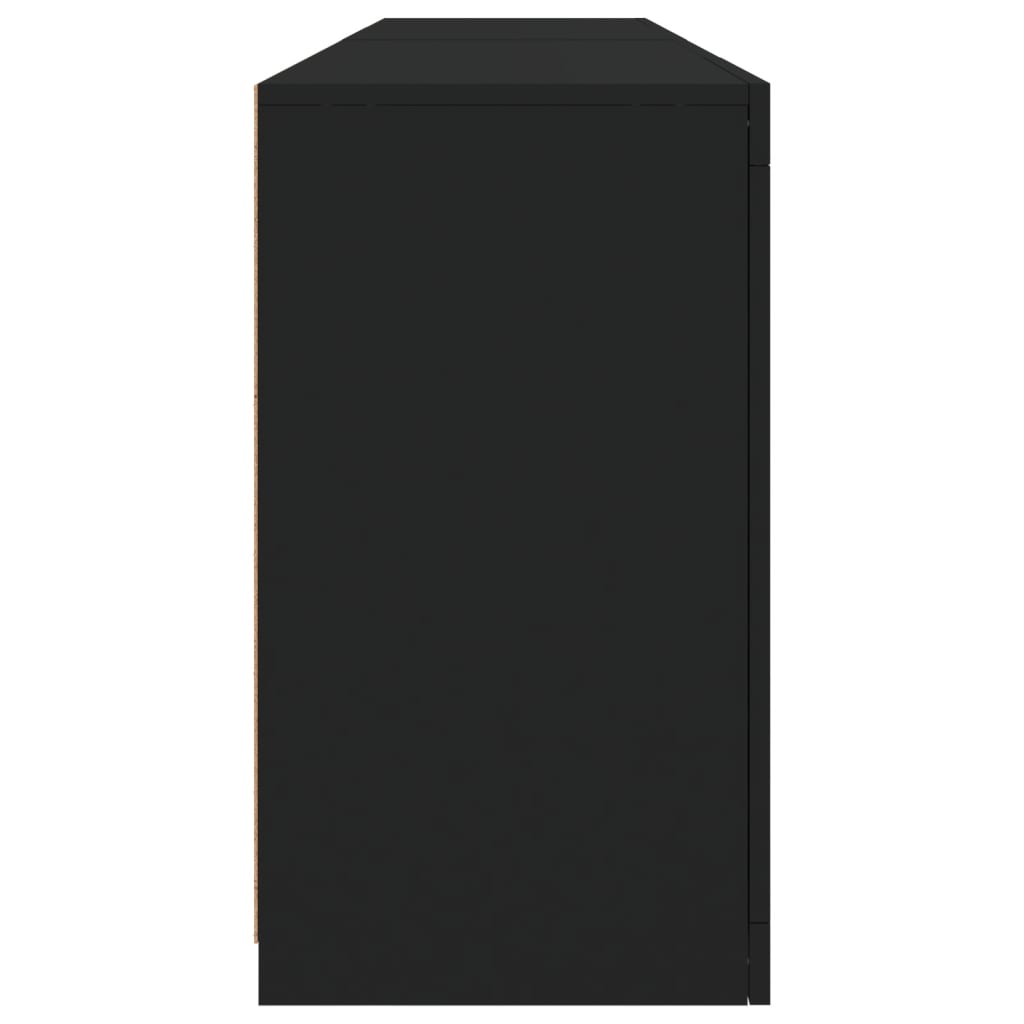 Buffet avec lumières LED noir 164x37x67 cm - XIOS