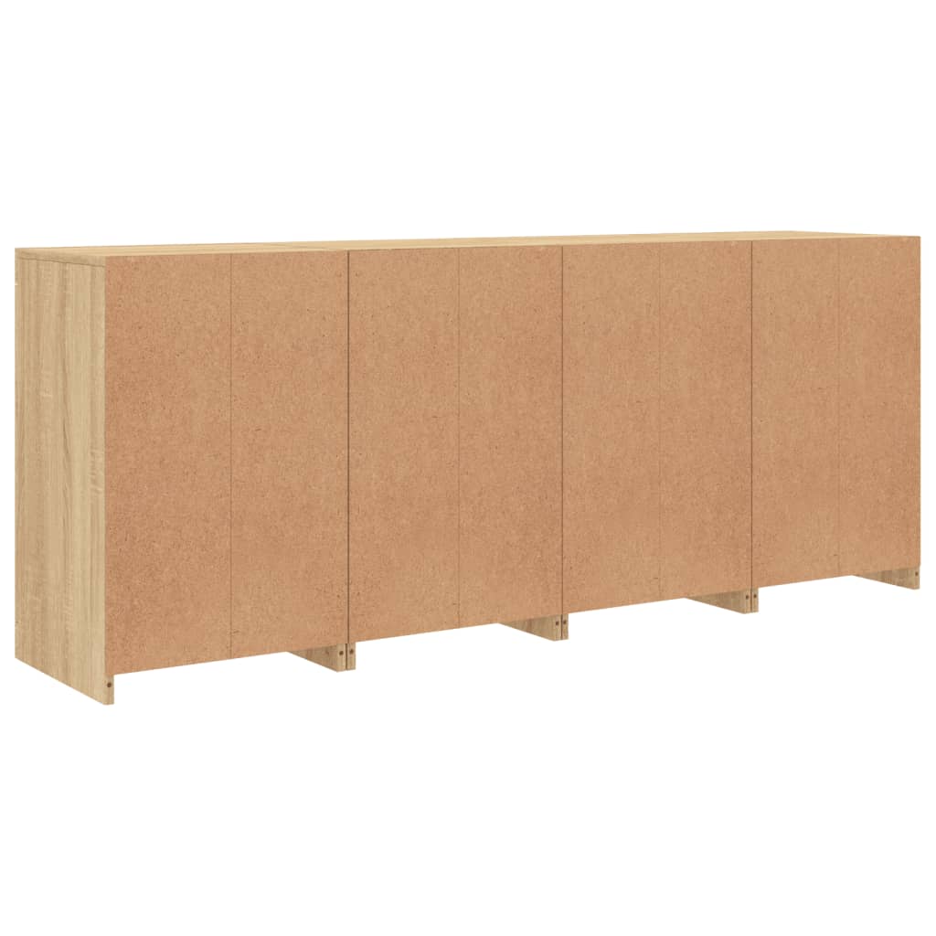 Buffet avec lumières LED chêne sonoma 164x37x67 cm Buffets & bahuts vidaXL