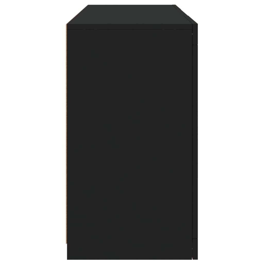 Buffet avec lumières LED noir 123x37x67 cm - XIOS