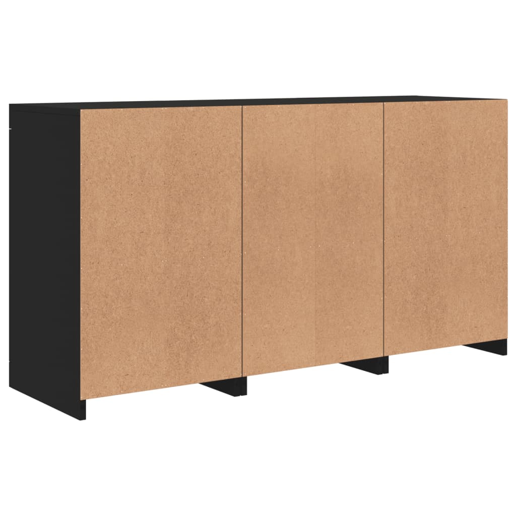 Buffet avec lumières LED noir 123x37x67 cm - XIOS