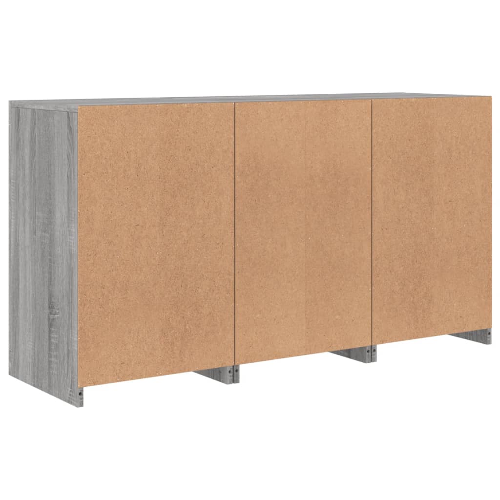 Buffet avec lumières LED sonoma gris 123x37x67 cm - XIOS