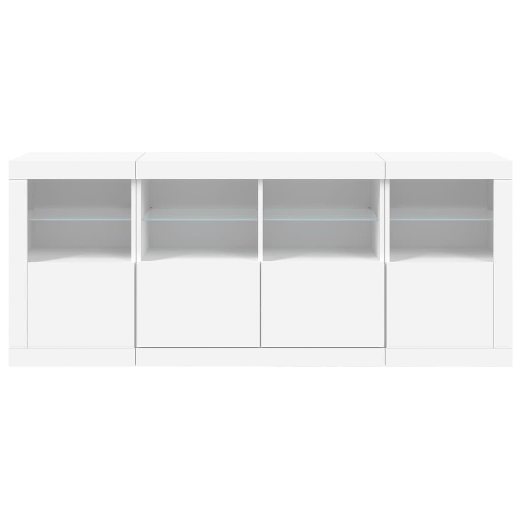 Buffet avec lumières LED blanc 163x37x67 cm - XIOS
