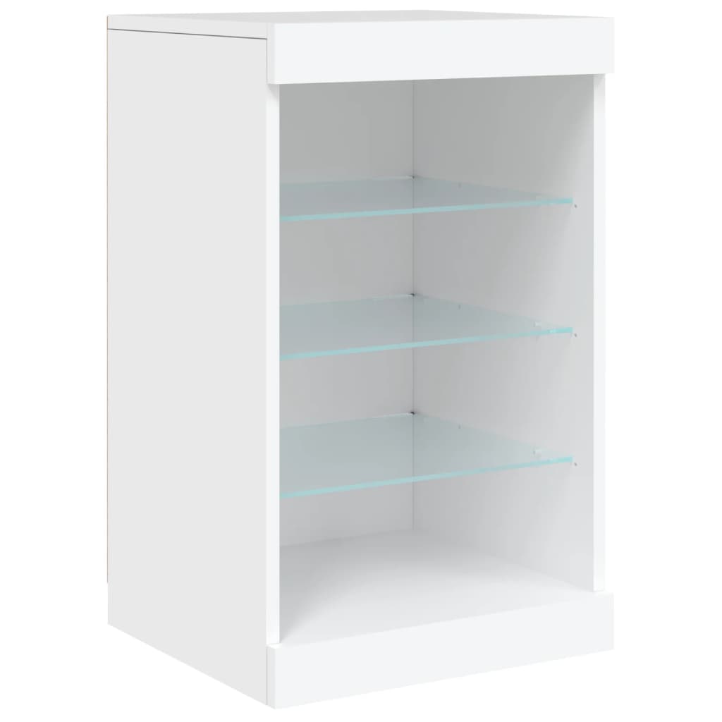 Buffet avec lumières LED blanc 123x37x67 cm - XIOS