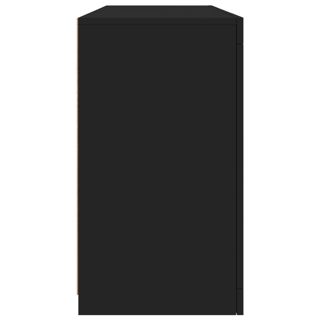 Buffet avec lumières LED noir 142,5x37x67 cm - XIOS
