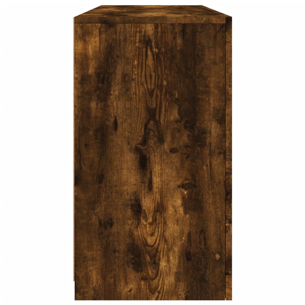 Buffet avec lumières LED chêne fumé 142,5x37x67 cm - XIOS