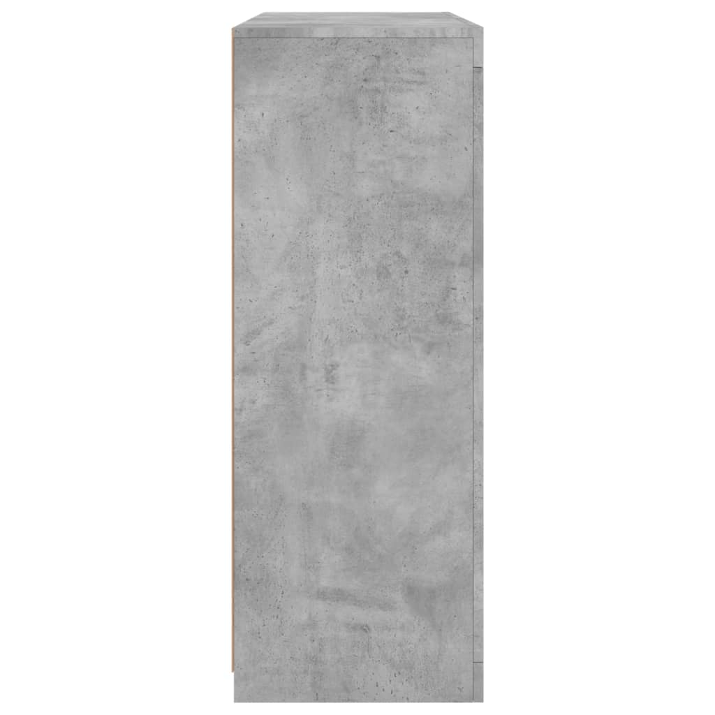 Buffets avec lumières LED 3 pcs gris béton bois d'ingénierie - XIOS