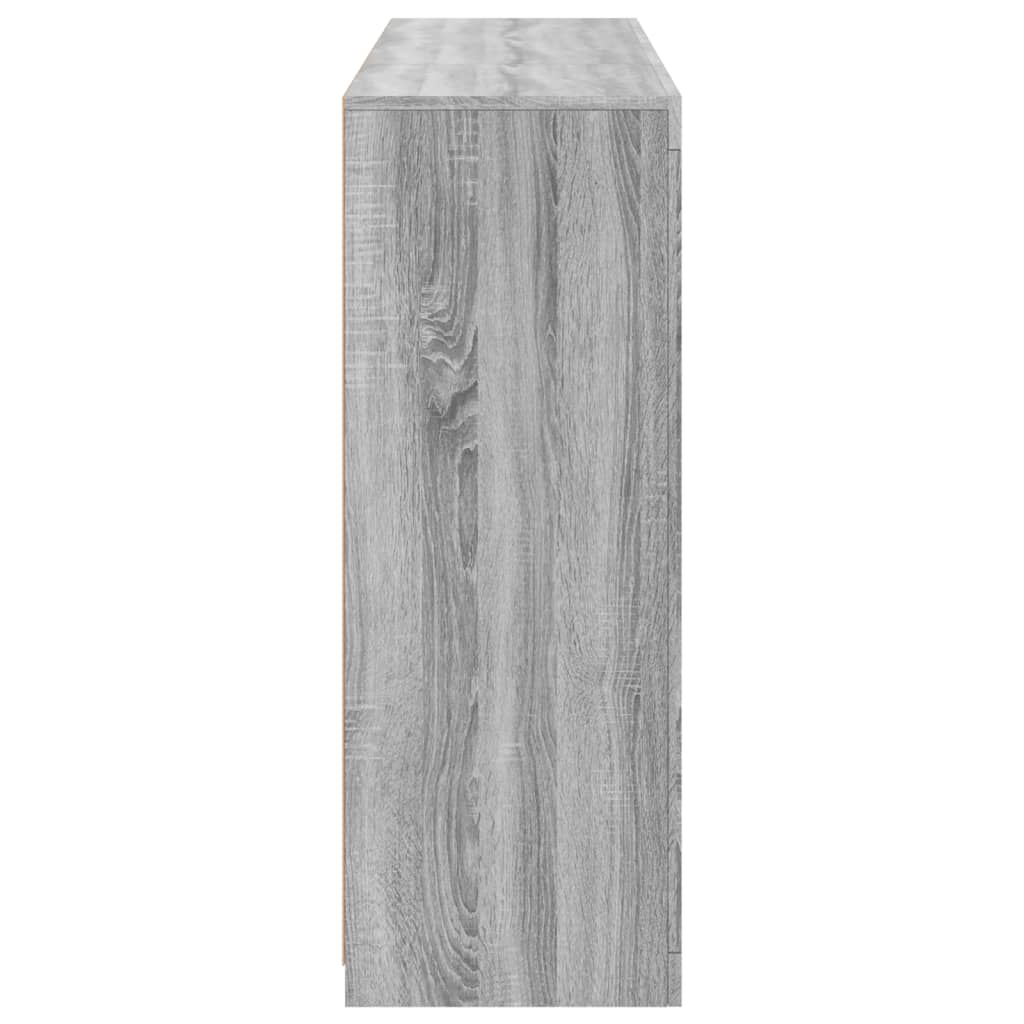 Buffets avec lumières LED 3 pcs sonoma gris bois d'ingénierie - XIOS