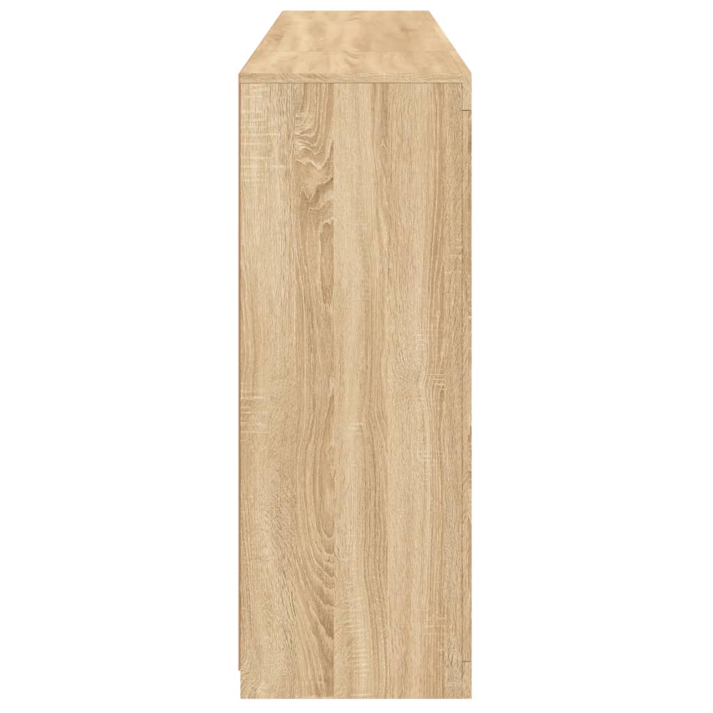 Buffets avec lumières LED 3 pcs chêne sonoma bois d'ingénierie