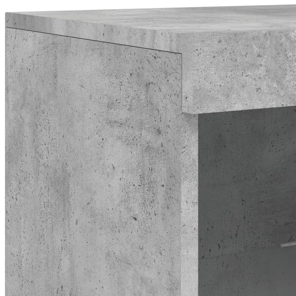 Buffets avec lumières LED 3 pcs gris béton bois d'ingénierie - XIOS