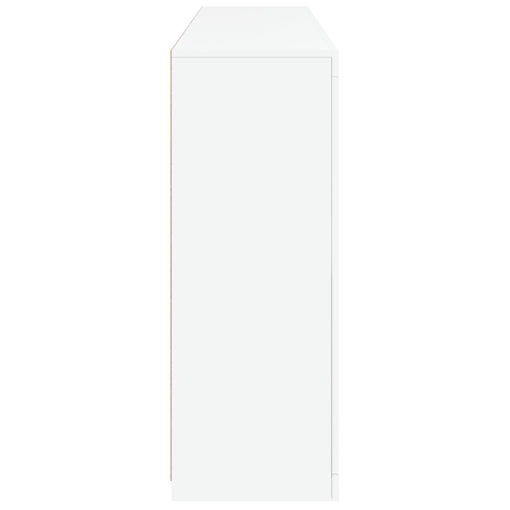 Buffet avec lumières LED blanc 162x37x100 cm - XIOS