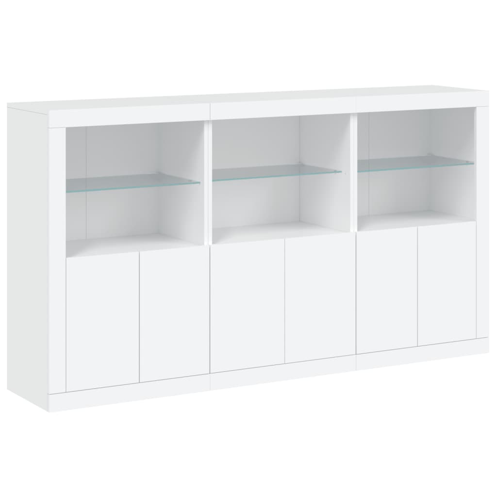 Buffet avec lumières LED blanc 181,5x37x100 cm - XIOS