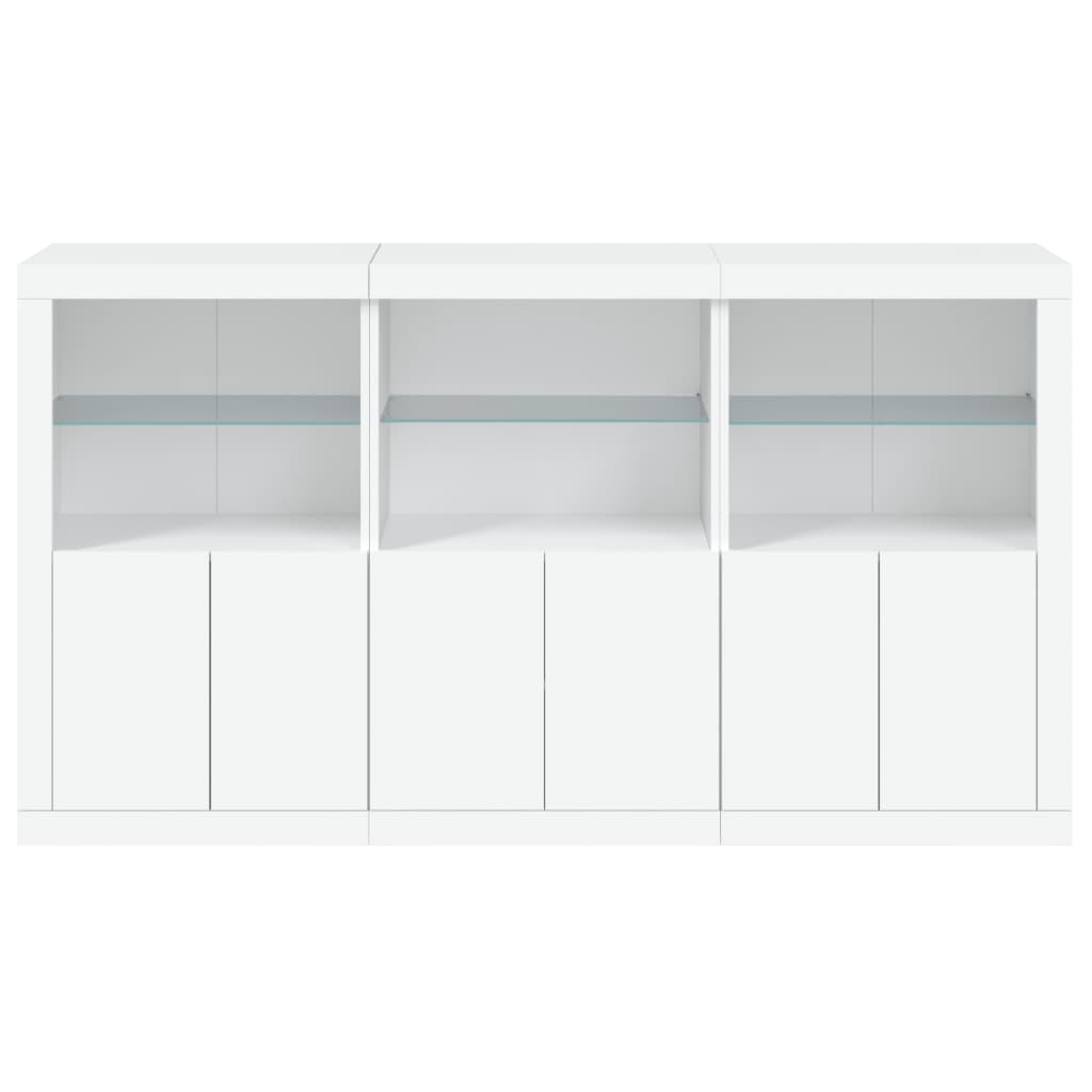 Buffet avec lumières LED blanc 181,5x37x100 cm - XIOS