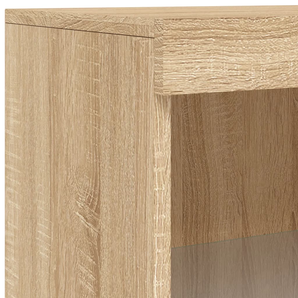 Buffet avec lumières LED chêne sonoma 181,5x37x100 cm - XIOS