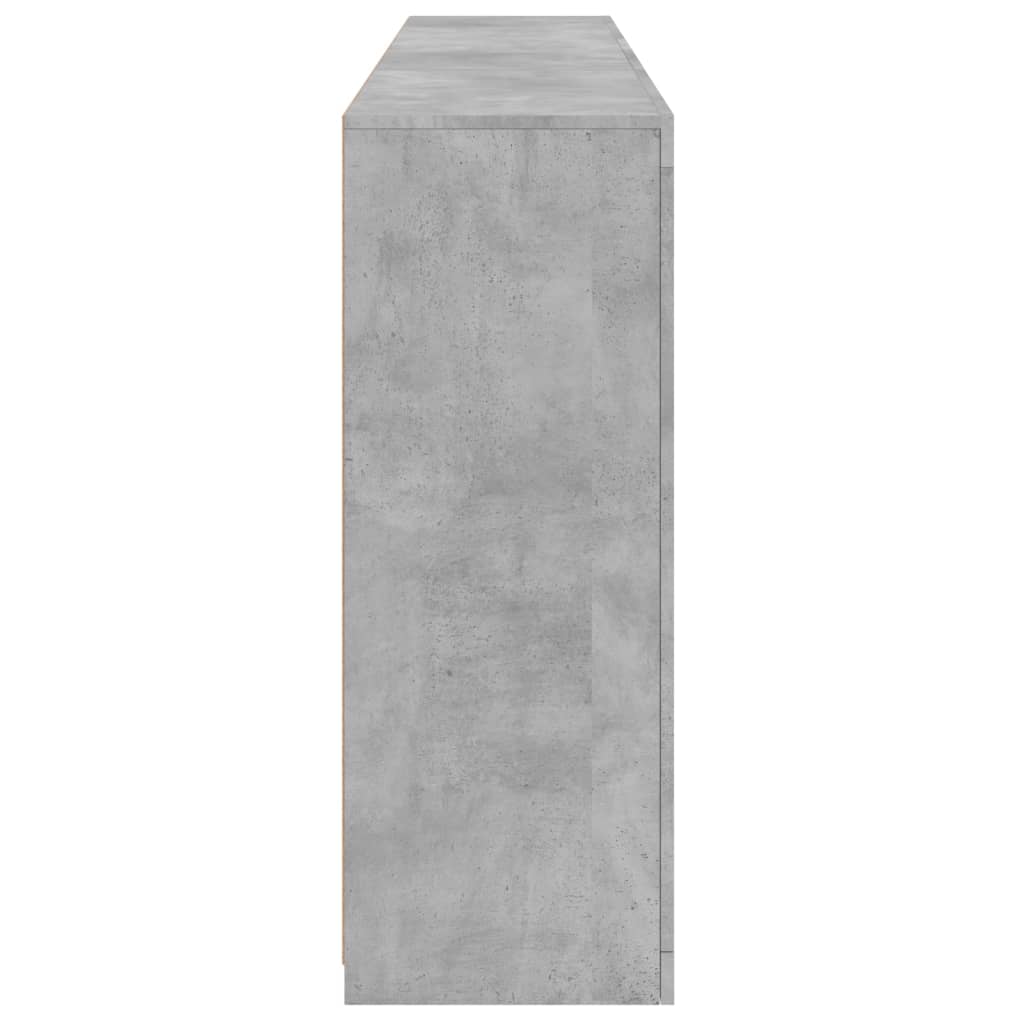 Buffet avec lumières LED gris béton 181,5x37x100 cm - XIOS