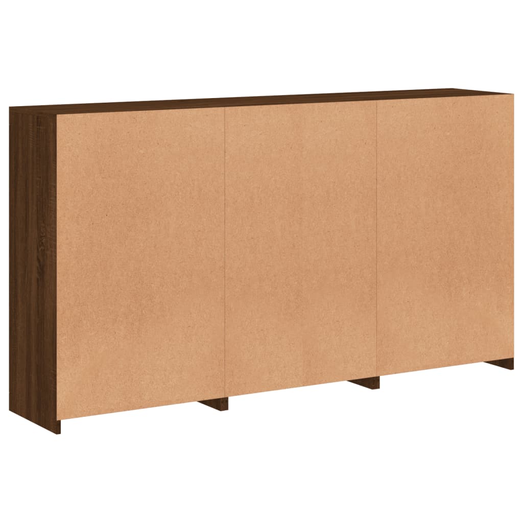 Buffet avec lumières LED chêne marron 181,5x37x100 cm - XIOS