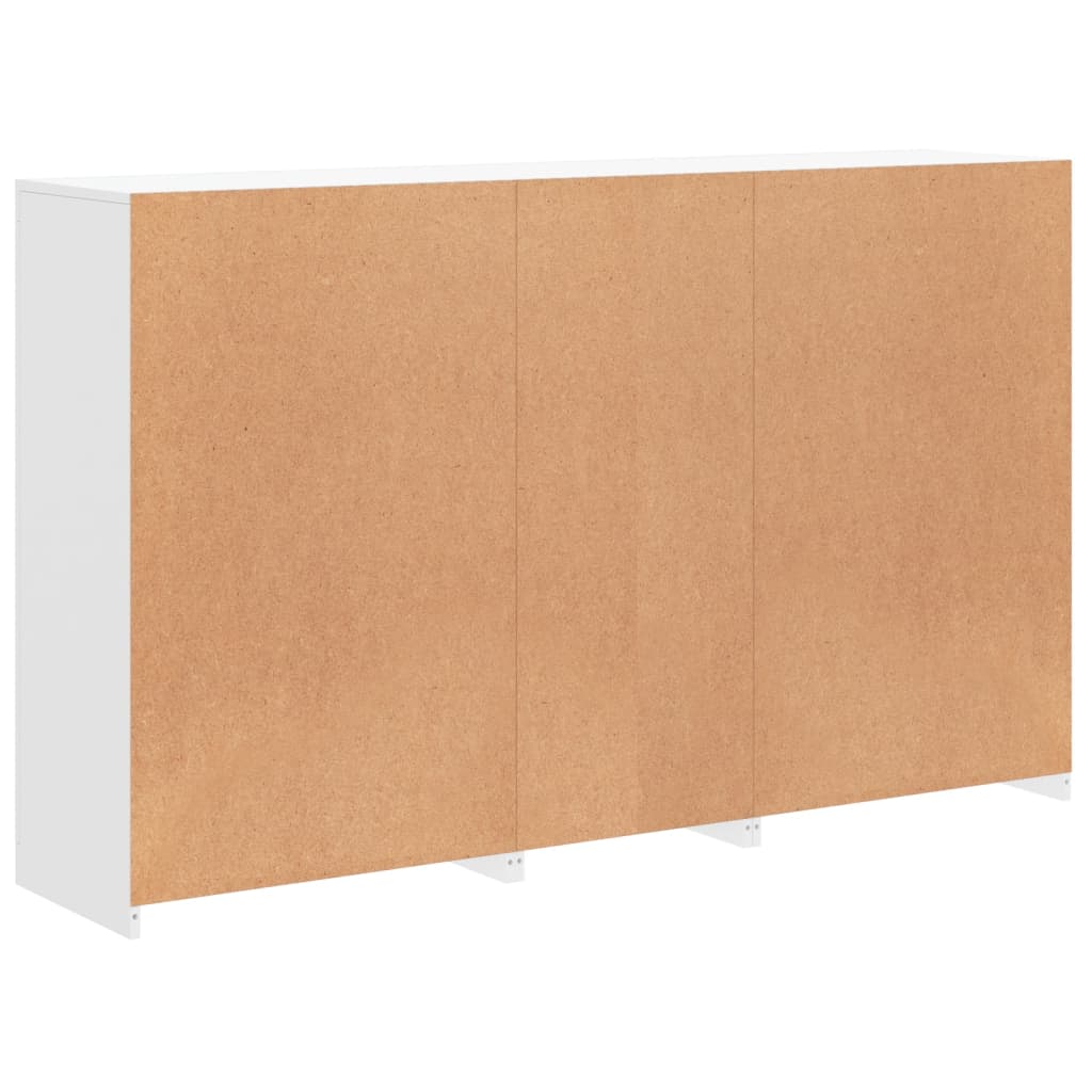 Buffet avec lumières LED blanc 162x37x100 cm - XIOS