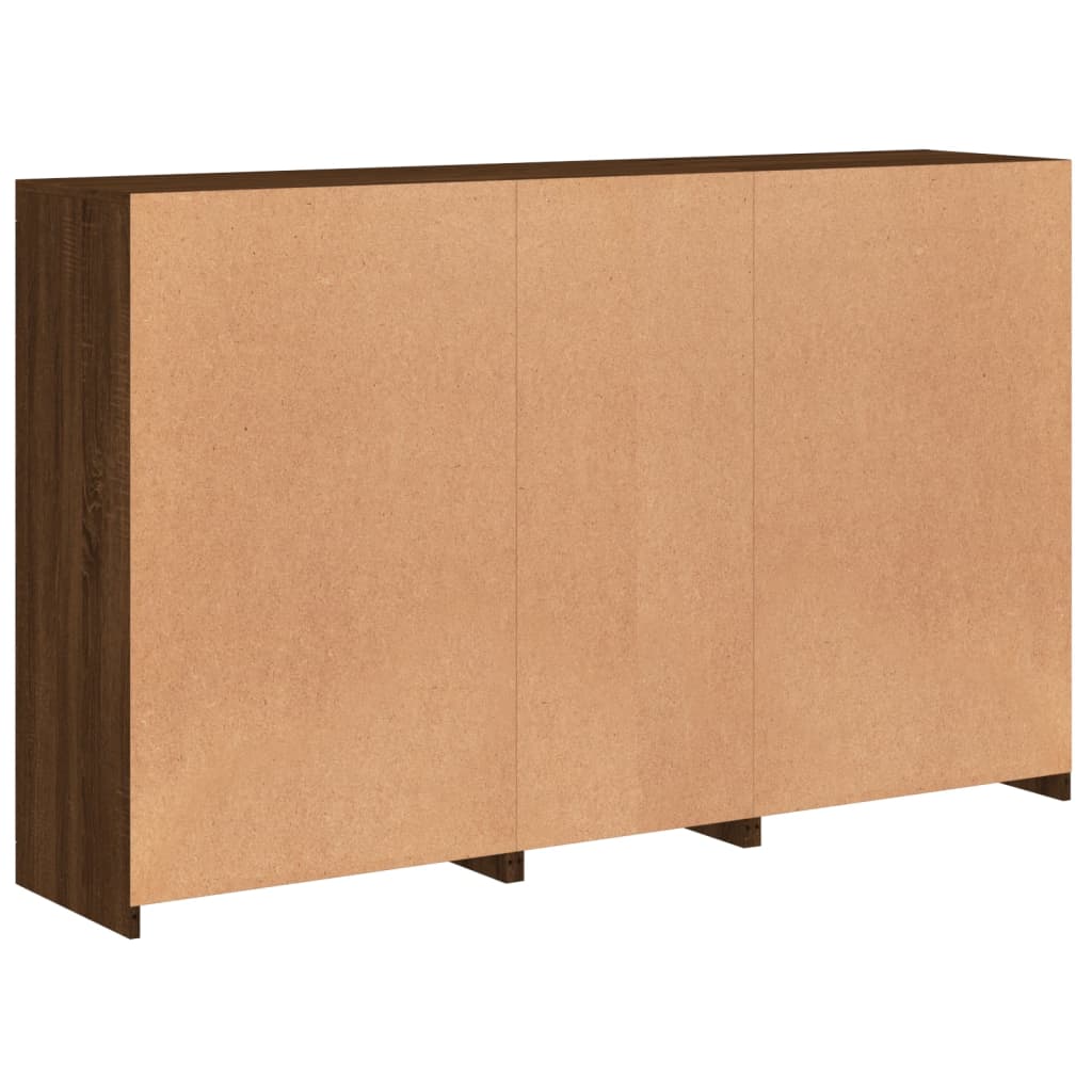 Buffet avec lumières LED chêne marron 162x37x100 cm - XIOS