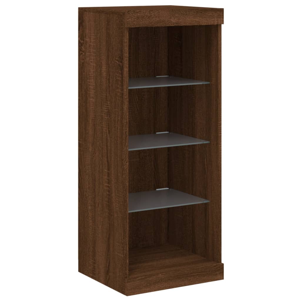 Buffet avec lumières LED chêne marron 162x37x100 cm - XIOS