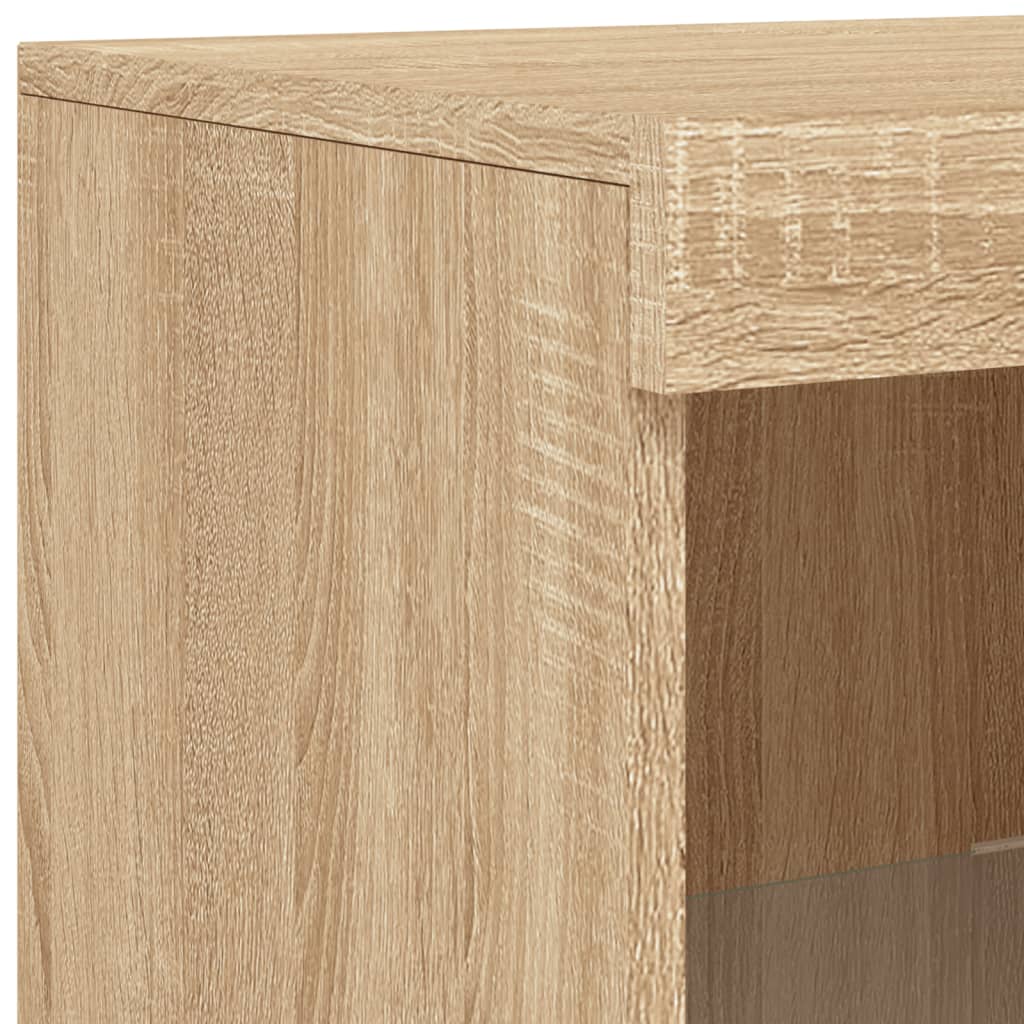 Buffet avec lumières LED chêne sonoma 181,5x37x100 cm - XIOS