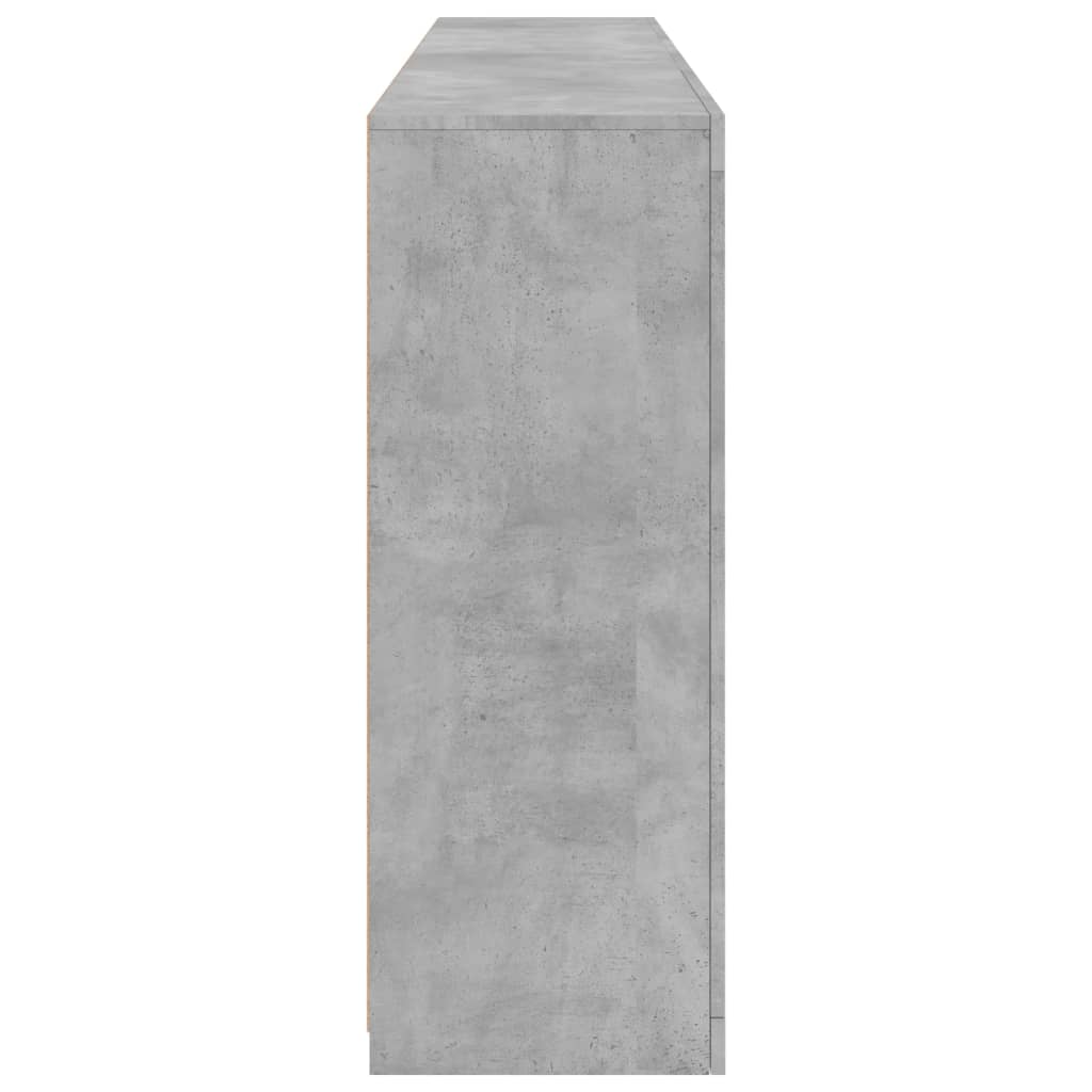 Buffet avec lumières LED gris béton 181,5x37x100 cm - XIOS