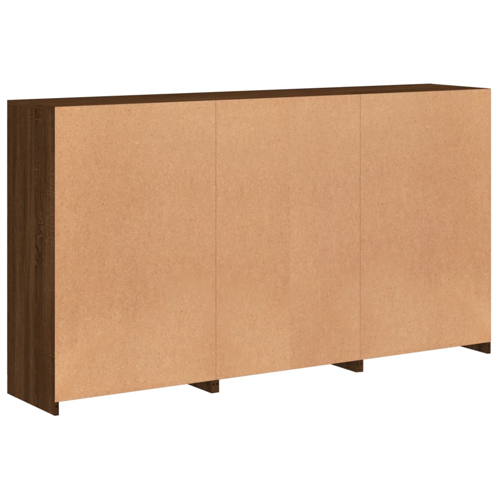 Buffet avec lumières LED chêne marron 181,5x37x100 cm - XIOS