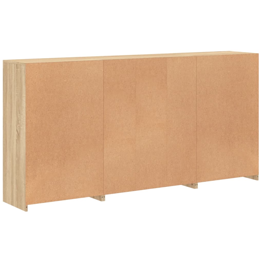 Buffet avec lumières LED chêne sonoma 202x37x100 cm - XIOS