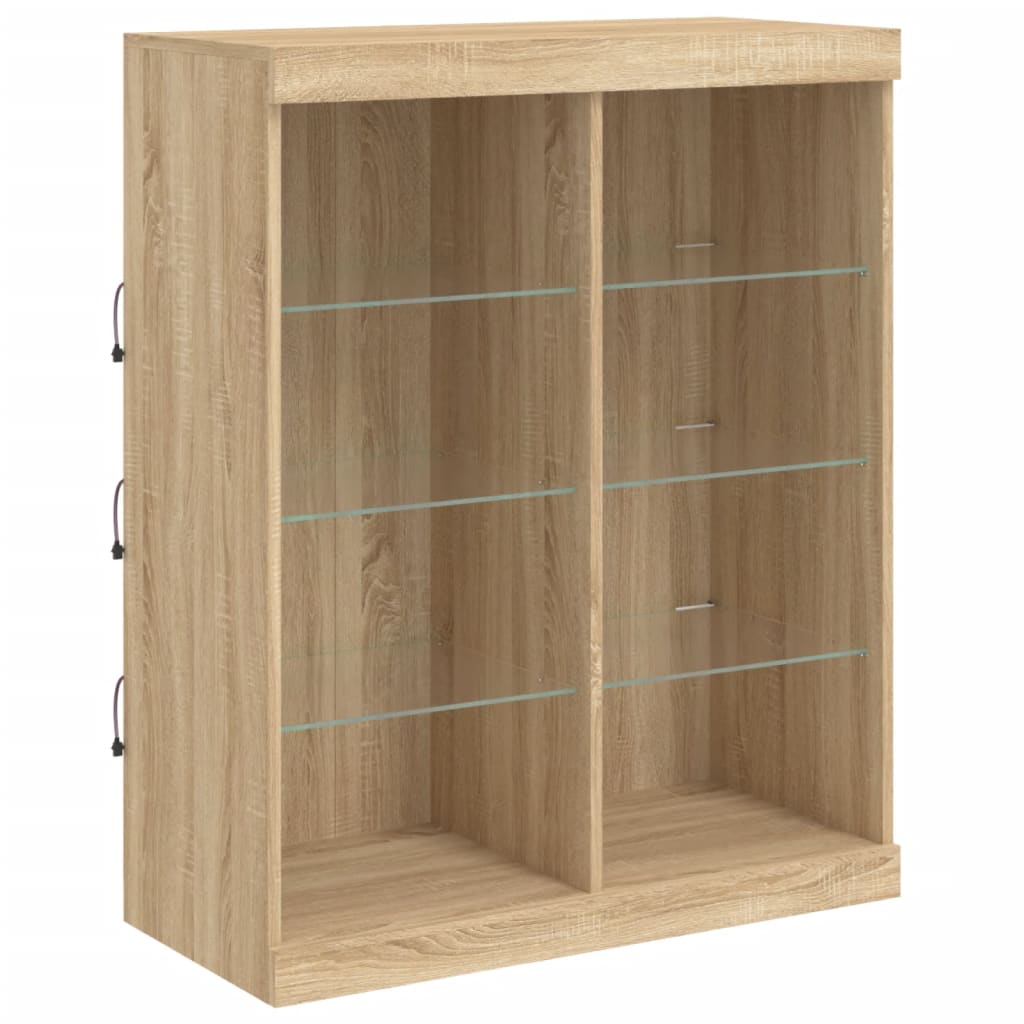 Buffet avec lumières LED chêne sonoma 202x37x100 cm - XIOS