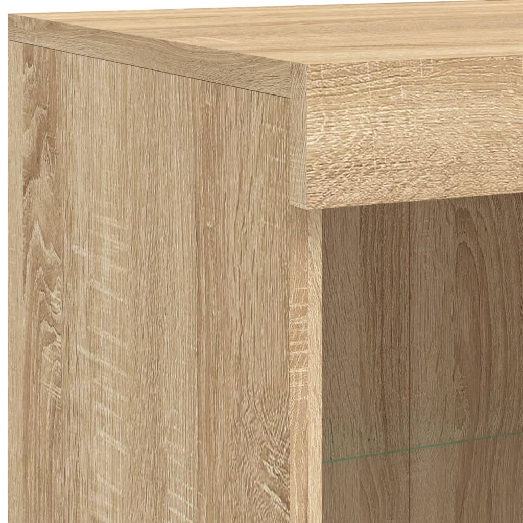 Buffet avec lumières LED chêne sonoma 202x37x100 cm - XIOS