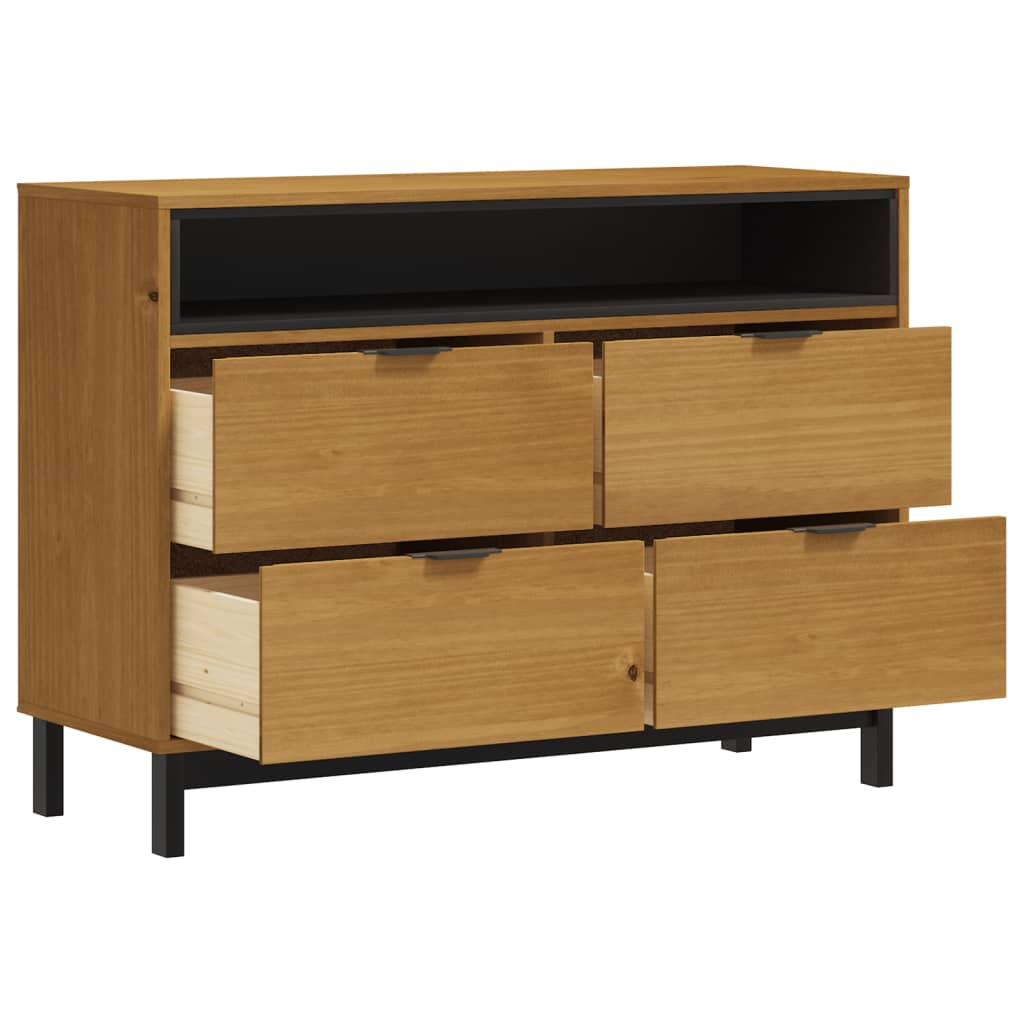 Commode FLAM 110x40x80 cm bois de pin massif - XIOS