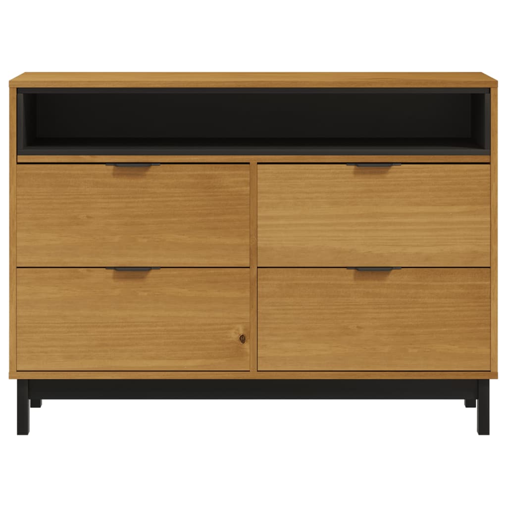 Commode FLAM 110x40x80 cm bois de pin massif - XIOS
