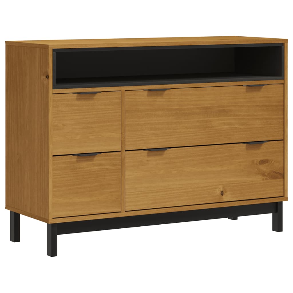 Commode FLAM 110x40x80 cm bois de pin massif - XIOS