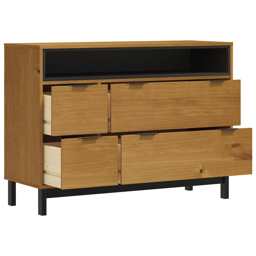 Commode FLAM 110x40x80 cm bois de pin massif - XIOS