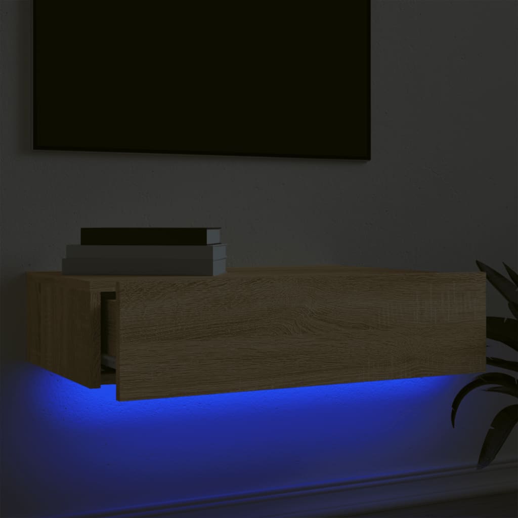 Meuble TV avec éclairage LED chêne sonoma 60x35x15,5 cm - XIOS
