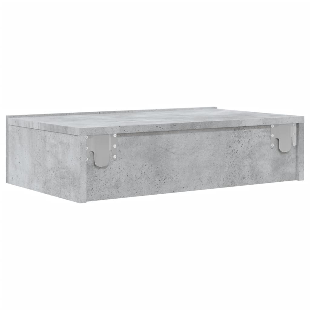 Meuble TV avec éclairage LED gris béton 60x35x15,5 cm - XIOS