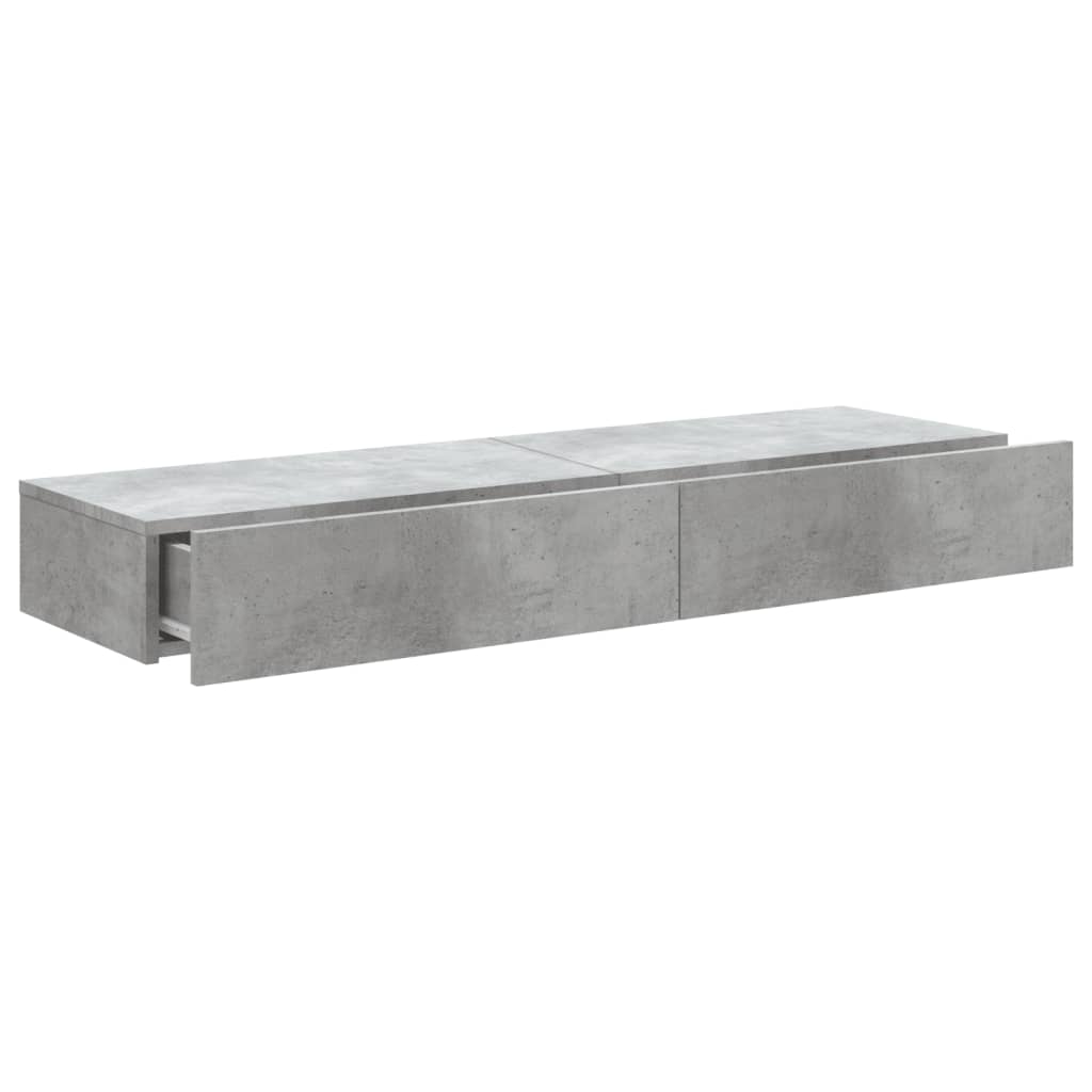 Meubles TV avec lumières LED 2 pcs gris béton 60x35x15,5 cm - XIOS