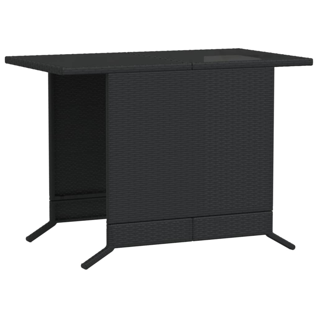 Ensemble de bistro 3 pcs avec coussins noir résine tressée - XIOS